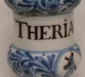 Ljekarnička posuda s natpisom EL: THERIAC: ANDR:, Savona (?), 17. st., obojena i glazirana keramika, v=21 cm, o=33 cm, DUM KPM K-148 (1)