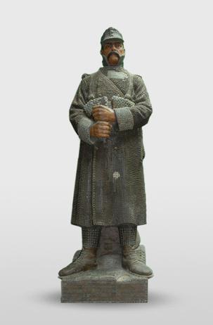 Wooden statue Iron Landwehr Soldier