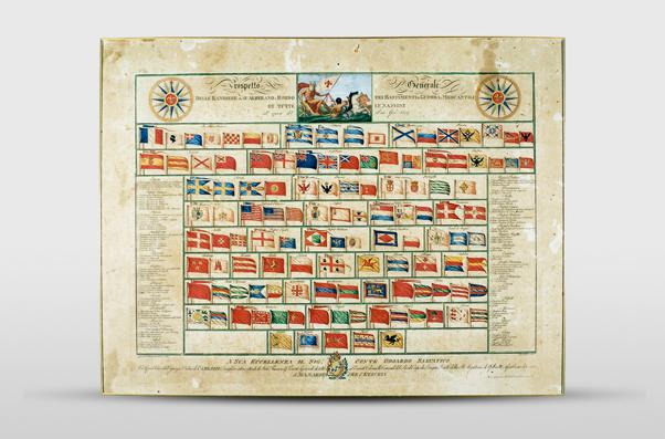 A table showing the flags of all the maritime states